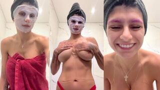 Mia Khalifa Boob Slip Face Mask PPV Video Leaked