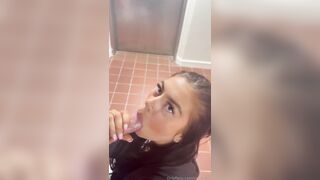 Imi Angelica On Her Knees Sucking Dick Getting Cumload On Tiny Tits