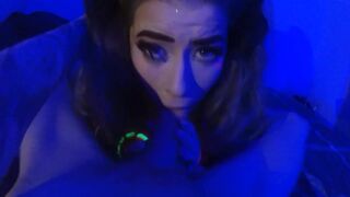 British Rave Slut Fucks and Sucks DJ Backstage - Amelia Skye