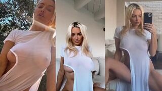Lindsey Pelas White Transparent Dress Tease Video Leaked